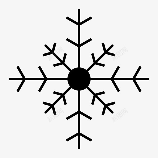 雪花冰晶雪晶图标svg_新图网 https://ixintu.com 冬天 冰晶 自然 雪晶 雪花 雪花符号