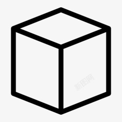 立方盒立方盒立方形状图标高清图片