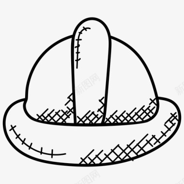 安全帽建筑头盔劳工头盔图标图标