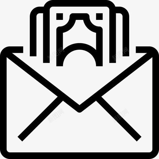 电子邮件银行消息图标svg_新图网 https://ixintu.com 付款 消息 电子邮件 货币 银行 银行和货币