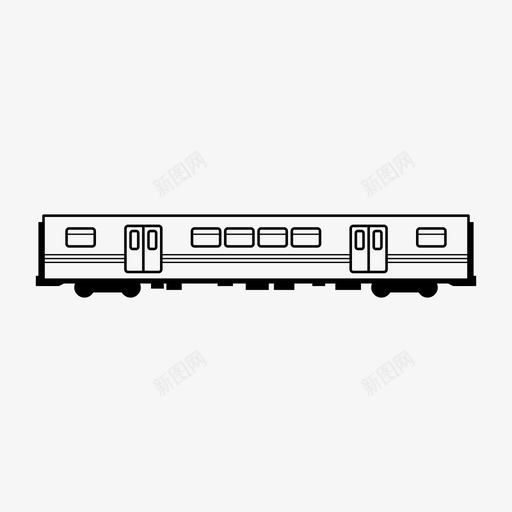 双门地铁列车公共交通铁路图标svg_新图网 https://ixintu.com 公交 公共交通 动车 双门地铁列车 地铁 轨道车 铁路