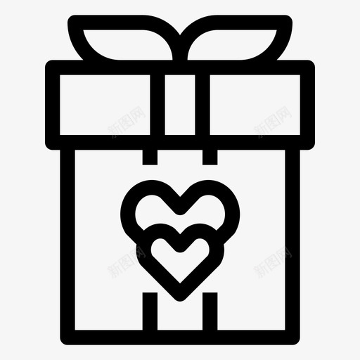 礼品盒爱情礼物图标svg_新图网 https://ixintu.com 婚礼 情人节 爱情 礼品盒 礼物