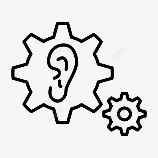 齿轮通讯机械图标svg_新图网 https://ixintu.com 工作 机械 系统 通讯 齿轮