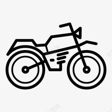 摩托车自行车运输图标图标
