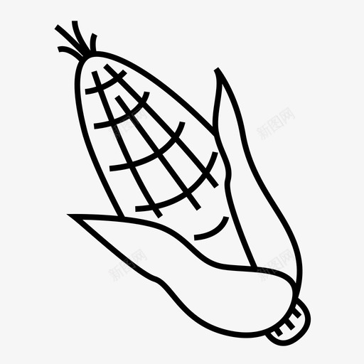 玉米农作物收成图标svg_新图网 https://ixintu.com 农作物 农场 收成 植物 玉米