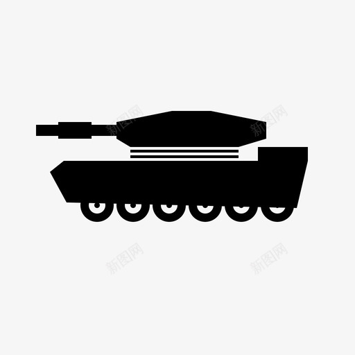 坦克战斗防御图标svg_新图网 https://ixintu.com 军事装备 坦克 战争 战斗 车辆 防御