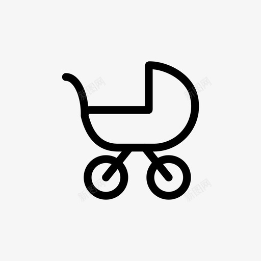 婴儿车童车服务图标svg_新图网 https://ixintu.com 婴儿车 服务 童车