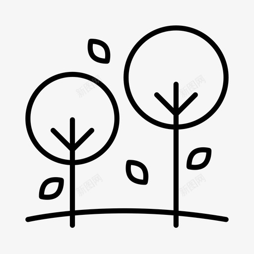 树木秋天环境图标svg_新图网 https://ixintu.com 天气 户外 树木 环境 秋天 自然