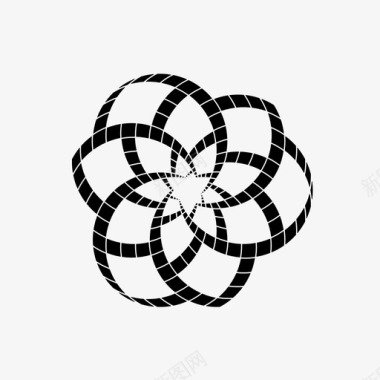 螺旋图案花朵螺旋和圆圈图标图标