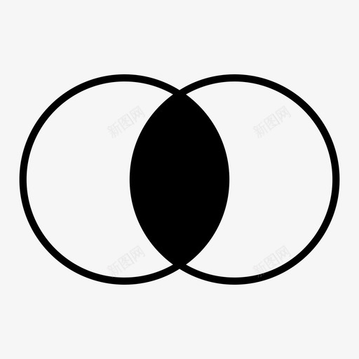 圆几何数学图标svg_新图网 https://ixintu.com 几何 半径 圆 数学 重叠