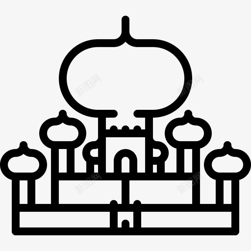 宫殿城堡童话图标svg_新图网 https://ixintu.com 传说 城堡 宫殿 童话