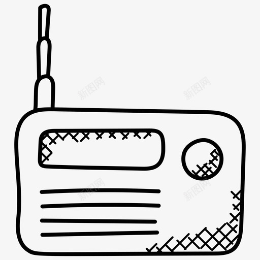 收音机调频收音机收音机接收器图标svg_新图网 https://ixintu.com 媒体涂鸦图标 收音机 收音机接收器 老式收音机 调频收音机