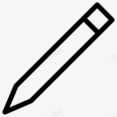 铅笔书写高质量线条图标图标