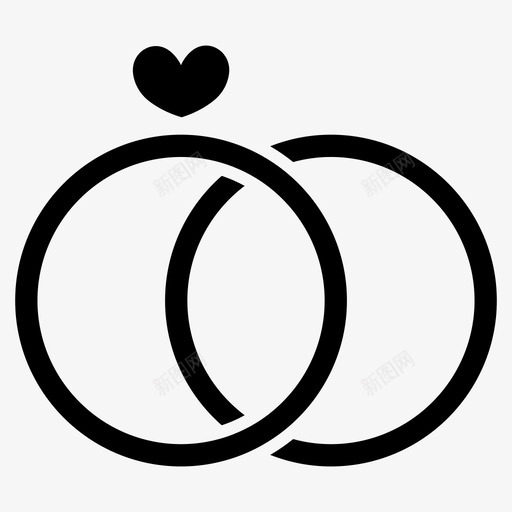 结婚戒指夫妇婚姻图标svg_新图网 https://ixintu.com 传统 关系 夫妇 婚姻 婚礼无休止的爱和幸福固体图标集 结婚戒指