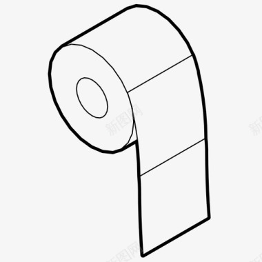 卫生纸浴室纸卷图标图标