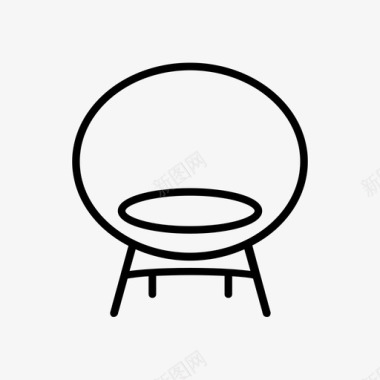 圆形椅子座椅椅子图标图标
