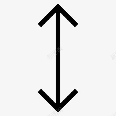 垂直箭头方向路径图标图标