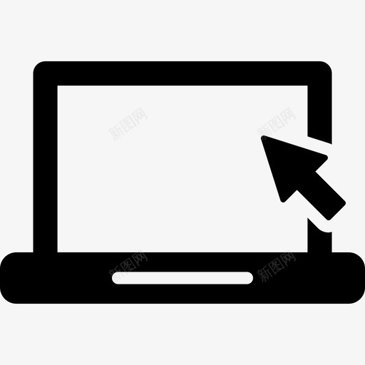 带光标技术扩展用户界面的笔记本电脑图标svg_新图网 https://ixintu.com 带光标 扩展用户界面的笔记本电脑 技术