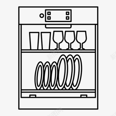 洗碗机家用电器图标图标