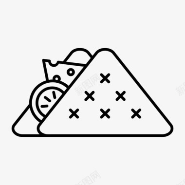 三明治早餐蛋糕图标图标
