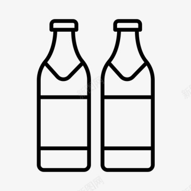 啤酒瓶酒吧啤酒厂图标图标