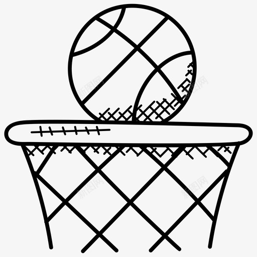 篮球篮球装备体育涂鸦图标svg_新图网 https://ixintu.com 体育涂鸦图标 篮球 篮球装备