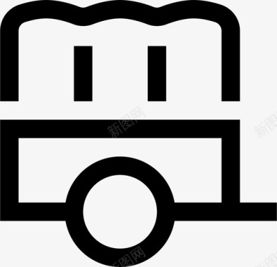 拖车汽车货物图标图标