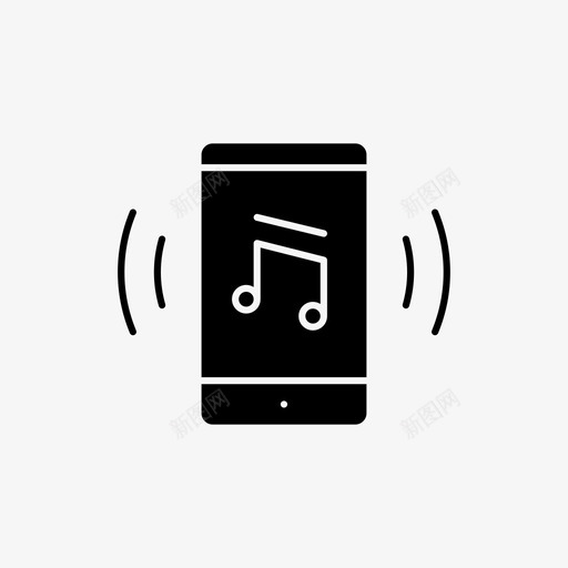 手机铃声通话手机图标svg_新图网 https://ixintu.com 声音 手机 手机铃声 通话 音乐图标薄填充