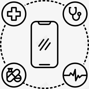 移动医疗医疗mhealth图标图标