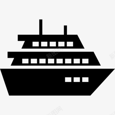 游船船渡轮图标图标