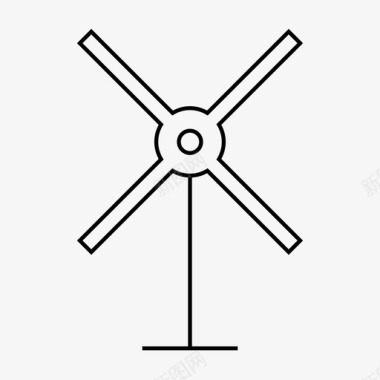 风力涡轮机替代品能源图标图标