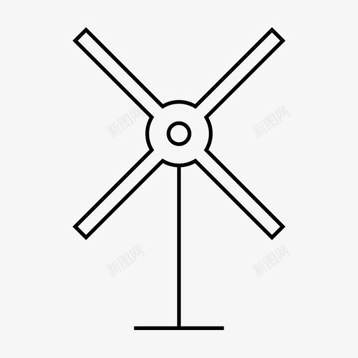 风力涡轮机替代品能源图标svg_新图网 https://ixintu.com 替代品 电力 能源 自然和生态 风力涡轮机
