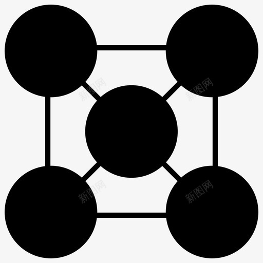 模型元素几何体图标svg_新图网 https://ixintu.com 元素 几何体 实体建模 模型 网格 网络