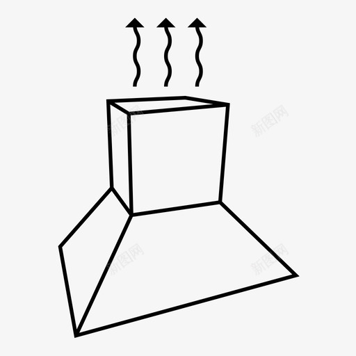 通风空气气流图标svg_新图网 https://ixintu.com 气流 空气 通风 通风柜 通风烟囱