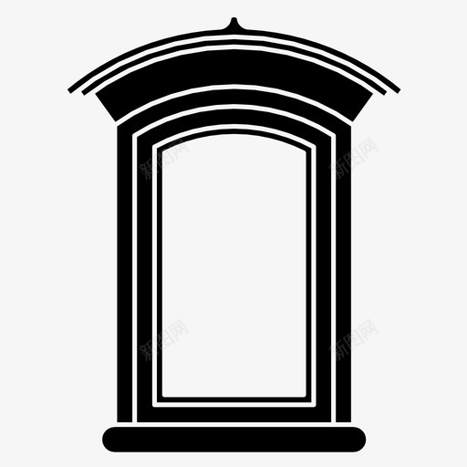 窗户建筑古典窗户图标svg_新图网 https://ixintu.com 古典窗户 建筑 房子 窗户 装饰 装饰品