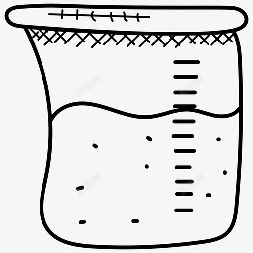 化学烧杯化学实验液体容器图标svg_新图网 https://ixintu.com 化学实验 化学烧杯 液体容器 科幻涂鸦图标