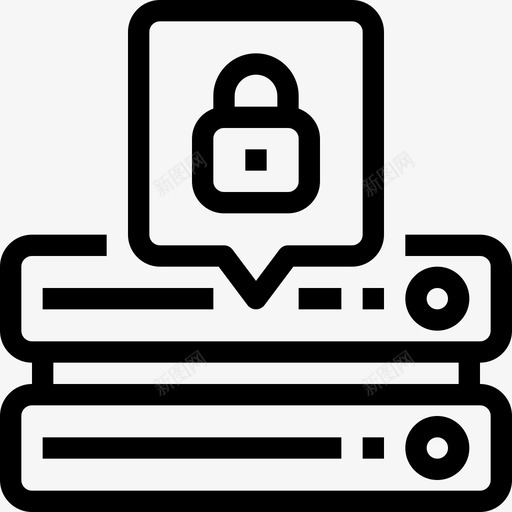 数据安全数据库挂锁图标svg_新图网 https://ixintu.com 安全 挂锁 数据安全 数据库