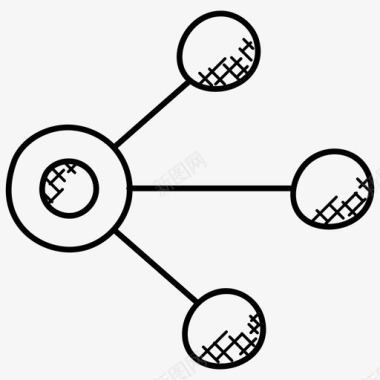 层次结构网络模型组织结构图图标图标