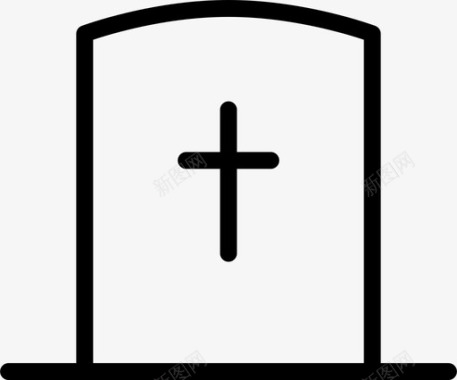 坟墓墓地死亡图标图标