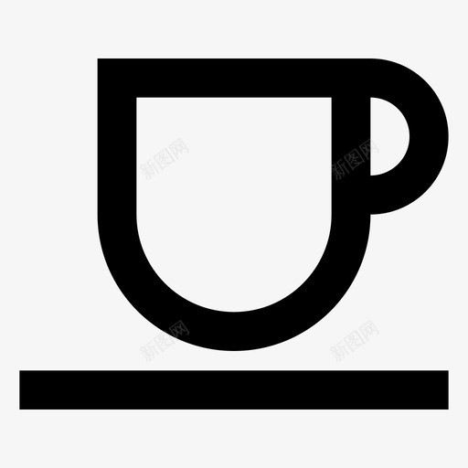 咖啡饮料咖啡杯图标svg_新图网 https://ixintu.com 咖啡 咖啡杯 粗衬里 食物 饮料