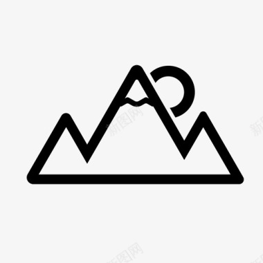 山风景自然图标图标
