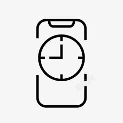 iphone闹钟手机时钟闹钟数码图标高清图片