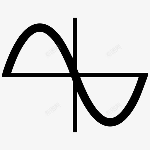 正弦波图形数学图标svg_新图网 https://ixintu.com 图形 数学 正弦波