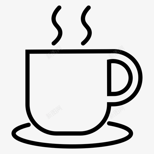 茶咖啡杯子图标svg_新图网 https://ixintu.com 咖啡 客房 机场服务 杯子 热水 茶