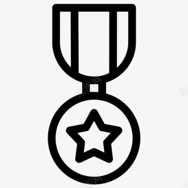 军事奖章荣誉成就奖励图标图标