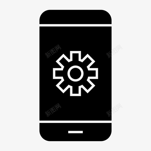 修理齿轮功能图标svg_新图网 https://ixintu.com 修理 功能 电话 移动 齿轮