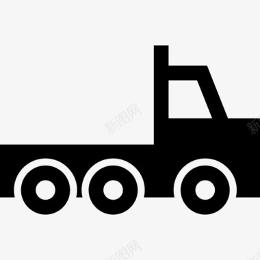卡车司机室卡车运输和物流图标图标