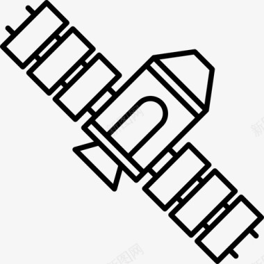 倾斜卫星空间直线图标图标