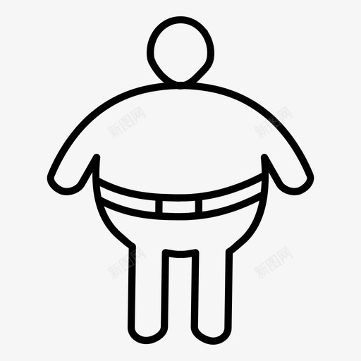 肥胖节食健康图标svg_新图网 https://ixintu.com 伙计 健康 肥胖 节食