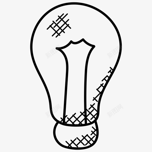 灯泡电灯泡电概念图标svg_新图网 https://ixintu.com 灯泡 电力技术 电概念 电灯泡 科幻涂鸦图标